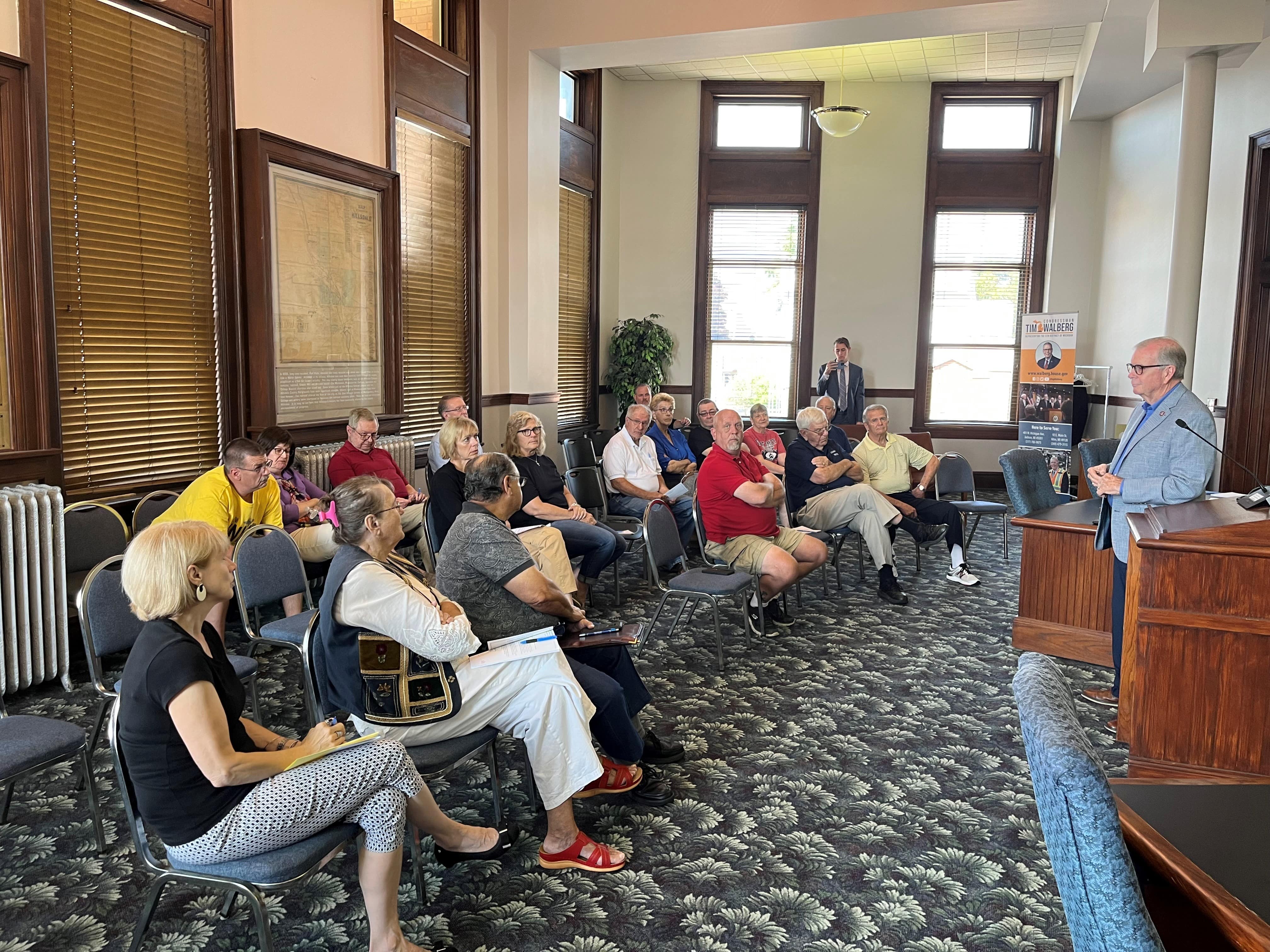 Hillsdale Community Gathering Congressman Tim Walberg