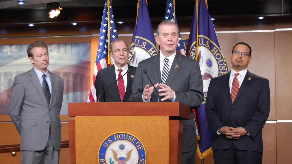 Rep. Walberg at Press Conference
