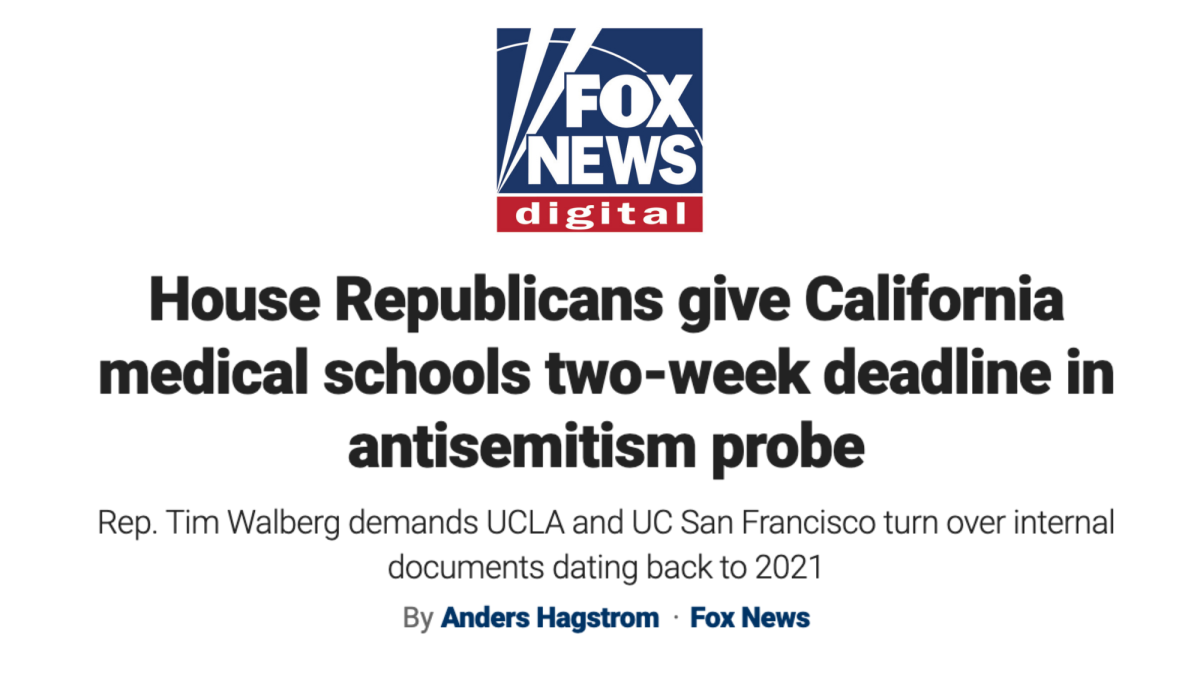 Fox News California Medical Schools