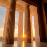 Lincoln Memorial sunrise view